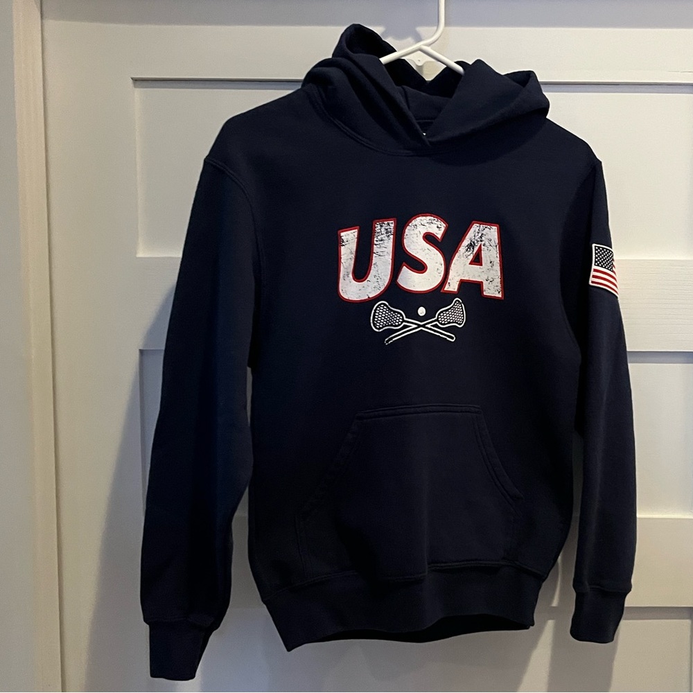 Lacrosse Unlimited Youth Large Hoodie Navy